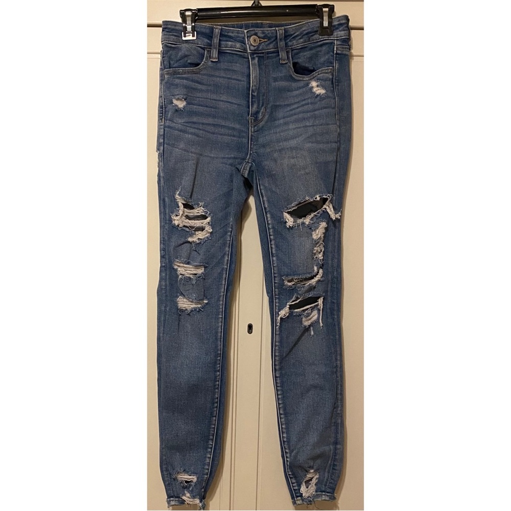 American Eagle Distressed Blue Jeans Sz 8